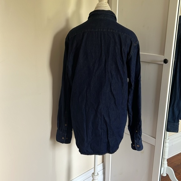 Harper Dark Denim Penn State Nittany Lion Embroidered Button Down Shirt - L Slim - Picture 6 of 11